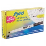 EXPO Low-Odor Dry-Erase Marker, Extra-Fine Needle Tip, Black, Dozen SAN1871131