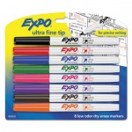 EXPO Low-Odor Dry-Erase Marker, Extra-Fine Needle Tip, Assorted Colors, 8/Set SAN1884309