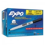 EXPO Low-Odor Dry Erase Marker Office Pack, Extra-Fine Needle Tip, Assorted Colors, 36/Pack SAN2003895