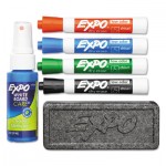 EXPO Low Odor Dry Erase Marker Starter Set, Chisel, Assorted, 4/Set SAN80653