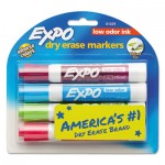 EXPO Low Odor Dry Erase Marker, Chisel Tip, Classic Colors Assorted, 4/Set SAN81029