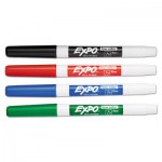 EXPO Low Odor Dry Erase Marker, Fine Point, Assorted, 4/Set SAN86074