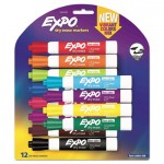 Low Odor Dry Erase Vibrant Color Markers, Assorted Colors, Medium, 12/Set SAN1927525