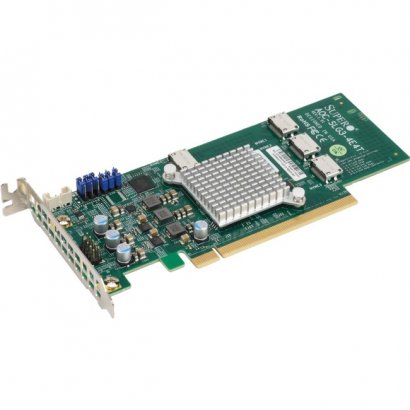 Supermicro Low Profile Quad-Port NVMe Internal Host Bus Adapter AOC-SLG3-4E4T-O