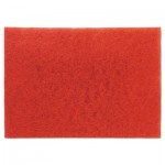 3M Low-Speed Buffer Floor Pads 5100, 28" x 14", Red, 10/Carton MMM59065