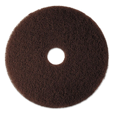 3M Low-Speed High Productivity Floor Pad 7100, 20" Diameter, Brown, 5/Carton MMM08448