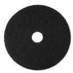 3M Low-Speed Stripper Floor Pad 7200, 16" Diameter, Black, 5/Carton MMM08378