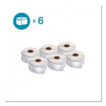 DYMO LW Multipurpose Labels, 1" x 2.13", White, 500/Roll, 6 Rolls/Pack DYM2050764