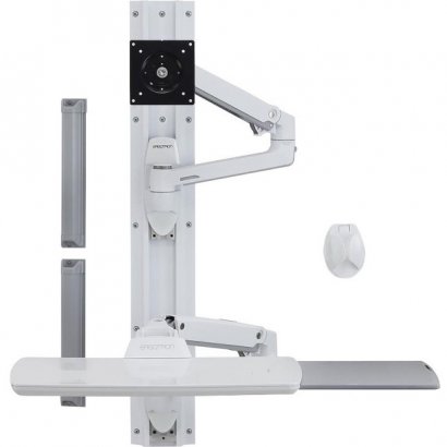 Ergotron LX Wall Mount System (white) Keyboard & Monitor Mount 45-551-216