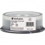 Verbatim M-Disc BD-R 100GB 4X White Inkjet Printable, Hub Printable - 25pk Spindle 98915