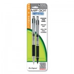 Zebra 57011 M/F 301 Stainless Steel Retractable Pen and Mechanical Pencil Set, Fine Black Pen,0.5 mm Black