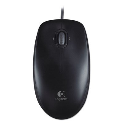 910-001601 M100 Corded Optical Mouse, USB, Black LOG910001601