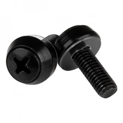 M6 x 12mm - Mounting Screws - 100 Pack, Black CABSCRWSM62B