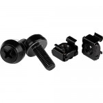 StarTech.com M6 x 12mm - Screws and Cage Nuts - 100 Pack, Black CABSCREWM62B