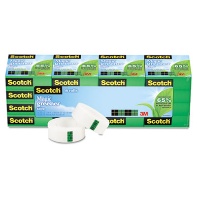 Scotch 812-16P Magic Greener Tape, 3/4" x 900", 1" Core, 16/Pack MMM81216P