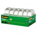 Scotch Magic Tape & Refillable Dispenser, 3/4" x 650", Clear, 6/Pack MMM6122