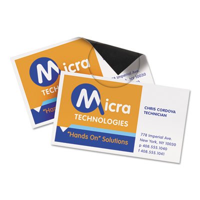 Avery Magnetic Business Cards, 2 x 3 1/2, White, 10/Sheet, 30/Pack AVE8374