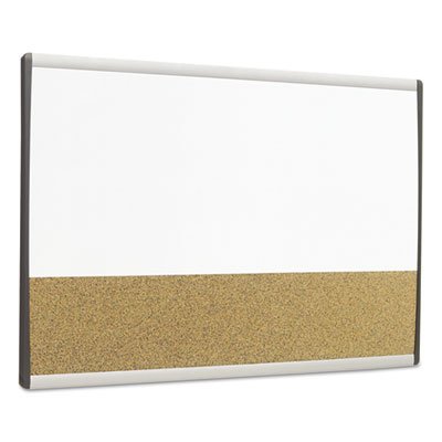 Quartet Magnetic Dry-Erase/Cork Board, 18 x 30, White Surface, Silver Aluminum Frame QRTARCCB3018