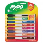 EXPO Magnetic Dry Erase Marker, Fine Bullet Tip, Assorted Colors, 8/Pack SAN1944748