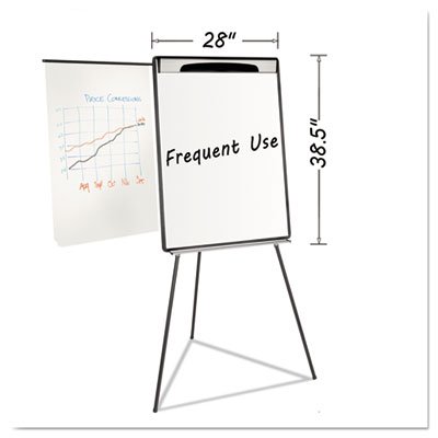 Magnetic Gold Ultra Dry Erase Tripod Easel W/ Ext Arms, 32" to 72", Black/Silver BVCEA23062119