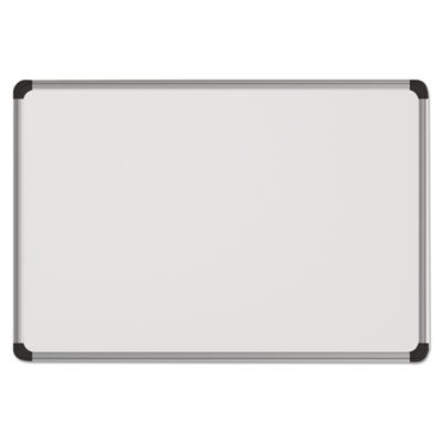 UNV43734 Magnetic Steel Dry Erase Board, 48 x 36, White, Aluminum Frame UNV43734
