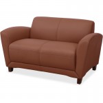 Lorell Mahogany Finish Reception Loveseat 68947