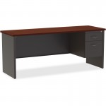 Mahogany Laminate Comm. Steel Right-pedestal Credenza 79162