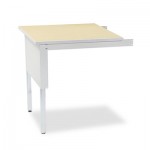 Safco Mailflow-To-Go Mailroom System Table, 30w x 30d x 29-36h, Pebble Gray MLNTB30PG