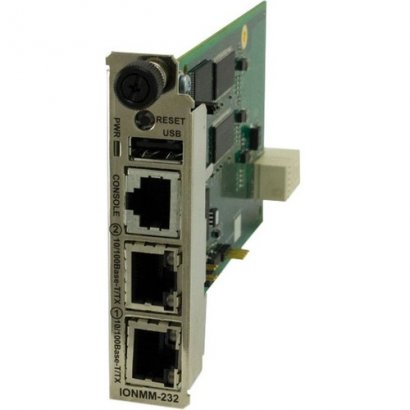 Transition Networks Management Module for the ION Chassis with a RS232 RJ-45 CLI Port IONMM-232