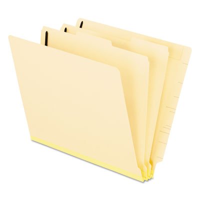 Pendaflex Manila End Tab Classification Folders, 2 Dividers/Six-Section, Letter, 10/Box PFX13175