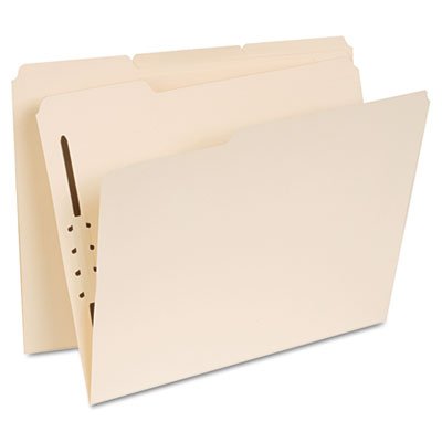 UNV13410 Manila Folders, One Fastener, 1/3 Tab, Letter, 50/Box UNV13410
