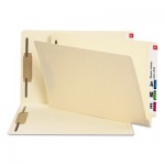 Smead Manila Folders, Two Fasteners, End Tab, Legal, 14pt Manila, 50/Box SMD37215