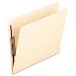 Pendaflex Manila Laminated End Tab Folders with Two Fasteners, Straight Tab, Letter Size, 14 pt. Manila, 50/Box PFX13240