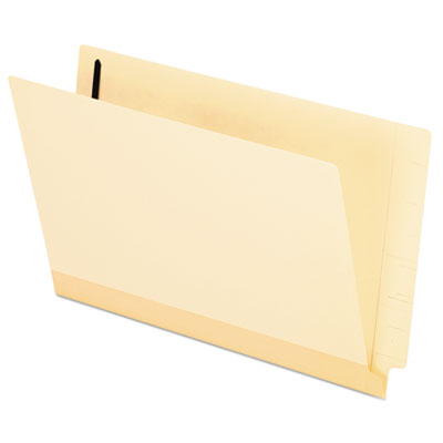 Pendaflex Manila Laminated End Tab Folders with One Fastener, Straight Tab, Legal Size, 11 pt. Manila, 50/Box PFX13210