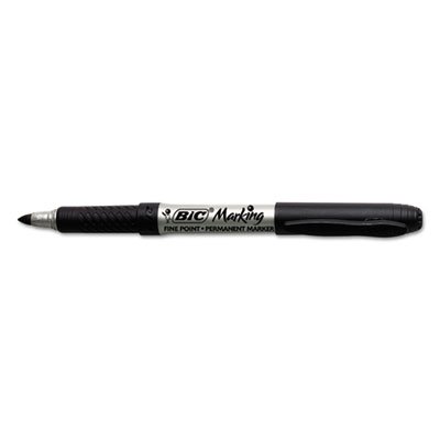 GPM241-BK Marking Fine Tip Permanent Marker, Black, 24/Pack BICGPM241BK