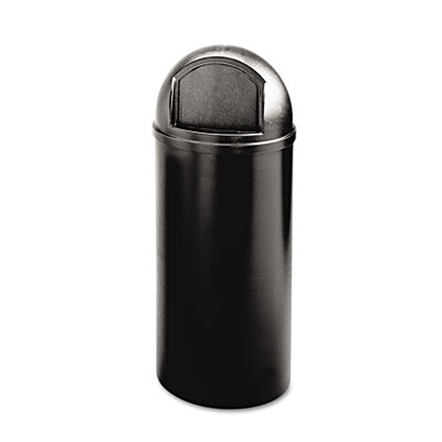 Rubbermaid Commercial FG817088BLA Marshal Classic Container, Round, Polyethylene, 25 gal, Black RCP817088BK