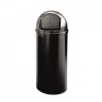 Rubbermaid Commercial FG817088BLA Marshal Classic Container, Round, Polyethylene, 25 gal, Black RCP817088BK