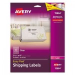Avery Matte Clear Easy Peel Mailing Labels w/ Sure Feed Technology, Laser Printers, 3.33 x 4, Clear, 6/Sheet
