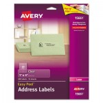 Avery Matte Clear Easy Peel Mailing Labels w/ Sure Feed Technology, Laser Printers, 1 x 4, Clear, 20/Sheet, 10