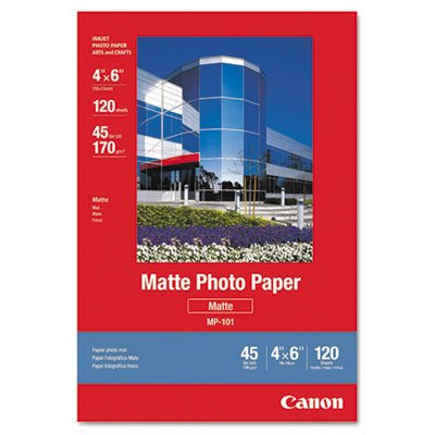 Matte Photo Paper, 4 x 6, 45 lb., White, 120 Sheets/Pack CNM7981A014