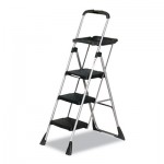 Max Work Steel Platform Ladder, 22w x 31d x 55h, 3-Step, Black CSC11880PBLW1