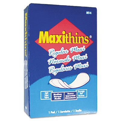 Maxithins Sanitary Pads, 100/Carton HOSMT4FS