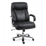 Maxxis Series Big and Tall Leather Chair, Black/Chrome ALEMS4419