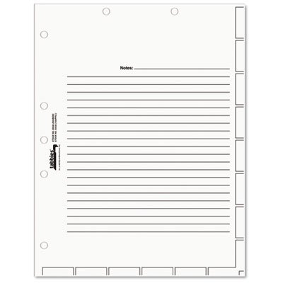 Tabbies Medical Chart Index Divider Sheets, 8-1/2 x 11, White, 400/Box TAB54520