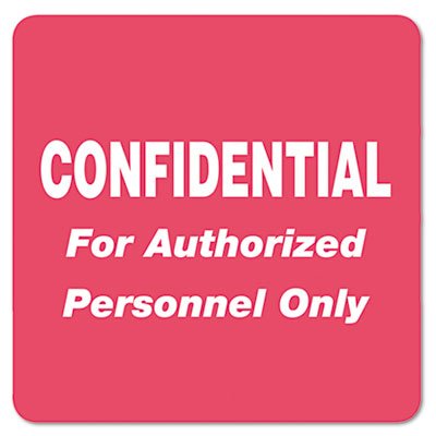 Tabbies Medical Labels for Confidential, 2 x 2, Red, 500/Roll TAB40570