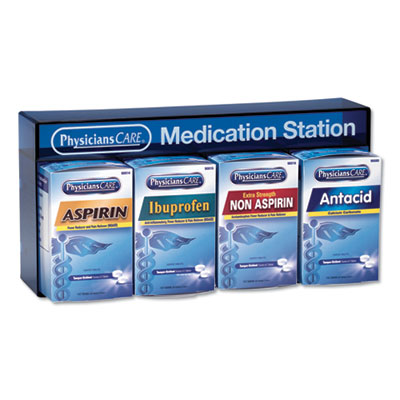 PhysiciansCare Medication Station: Aspirin, Ibuprofen, Non Aspirin Pain Reliever, Antacid ACM90780