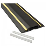 Medium-Duty Floor Cable Cover, 3 1/4 x 1/2 x 6 ft, Black with Yellow Stripe DLNFC83H