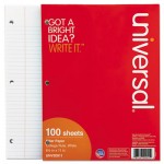 UNV20911 Mediumweight 16-lb. Filler Paper, 8 1/2 x 11, College Rule, White, 100 Sheets/PK UNV20911