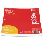 UNV20921 Mediumweight 16-lb. Filler Paper, 8 1/2 x 11, College Rule, White, 200 Sheets/PK UNV20921