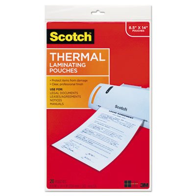 Menu Size Thermal Laminating Pouches, 3 mil, 11 x 17, 20/Pack MMMTP385520